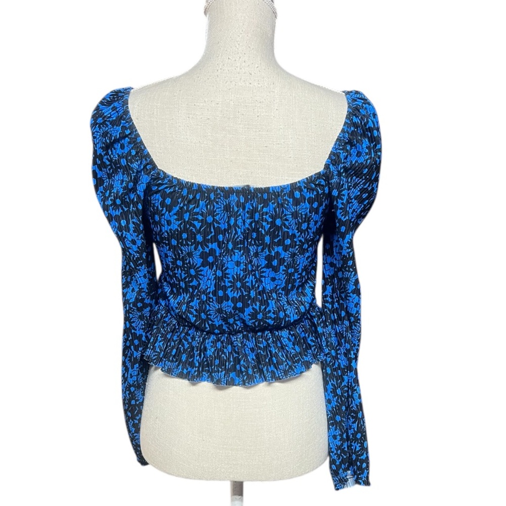 Zara Blue Floral Women's‎ Top - Picture 2 of 3